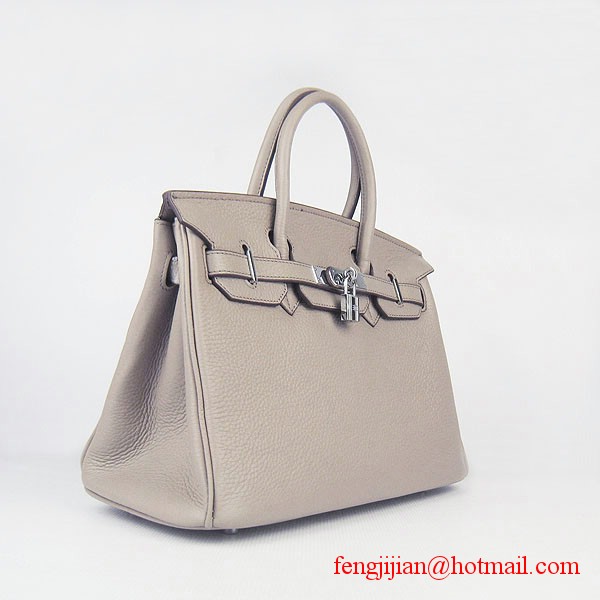 Hermes Birkin 30cm Togo Leather Bag Grey 6088